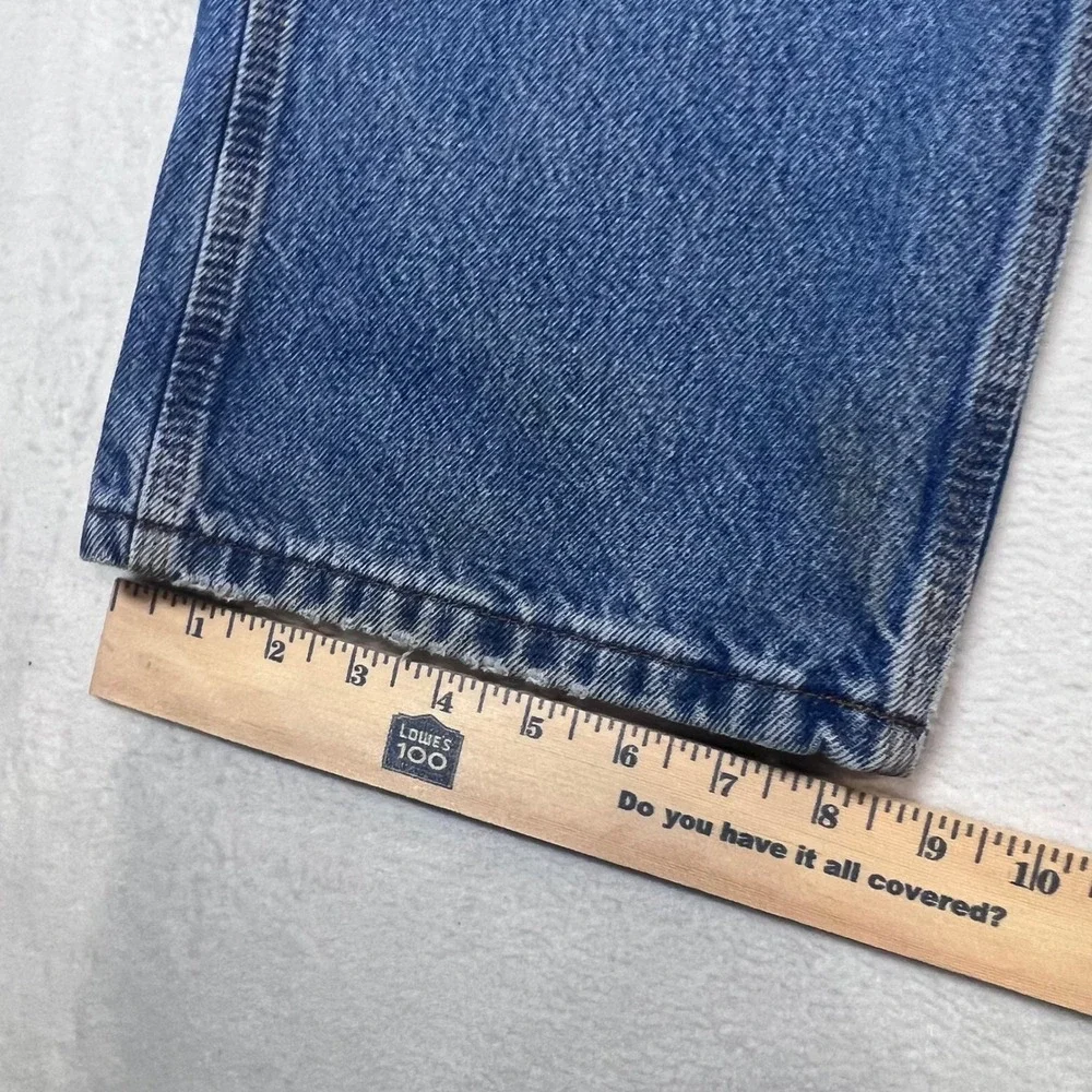 Key Industries Mens Double Knee Front Logger Jeans Blue Denim Work Pants 38x28